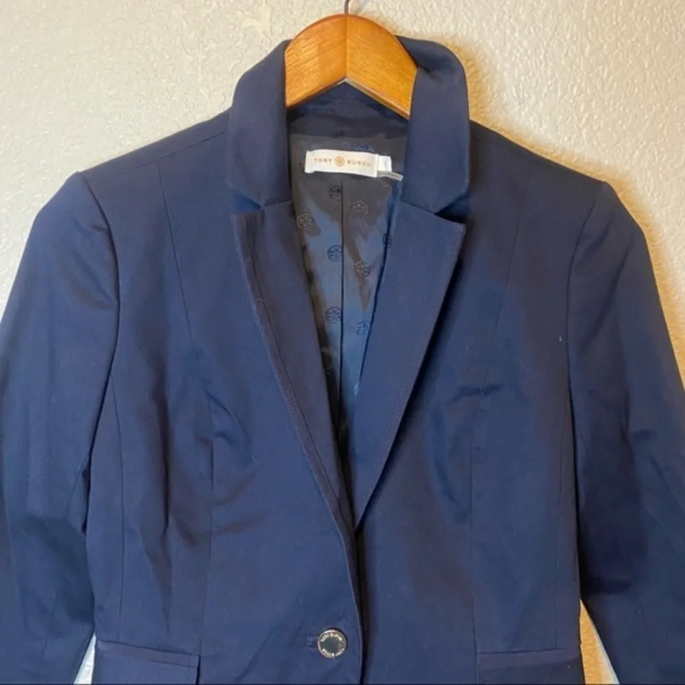 Tory Burch Navy Blazer with Gold‎ Buttons Size 0
